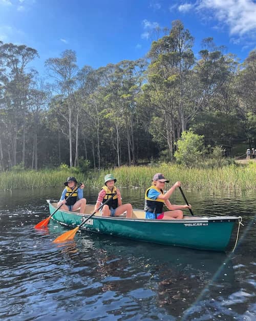 Canoeing fun on the Lake at Kianinny (1)